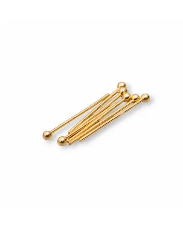 Chiodini Spilli Di Acciaio Testa Tonda 0,7x50mm 60gr Placcato Oro-CHIODINI A PALLINA | Worldofjewel.com