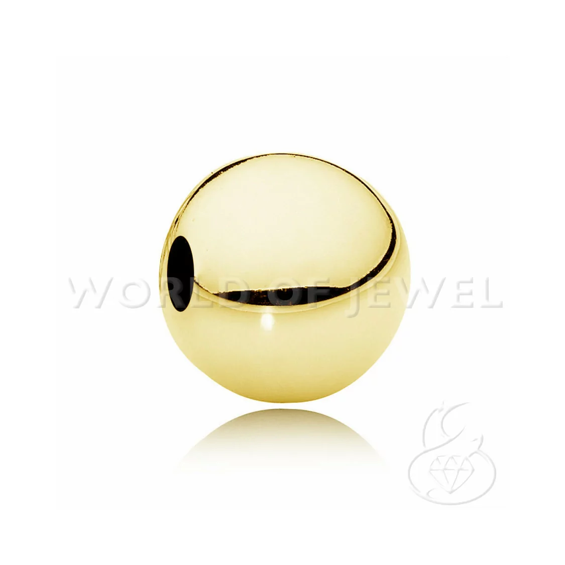 Distanziatore Palline Di Ottone Lucide 8mm 125pz Dorato-PALLINE LISCE | Worldofjewel.com