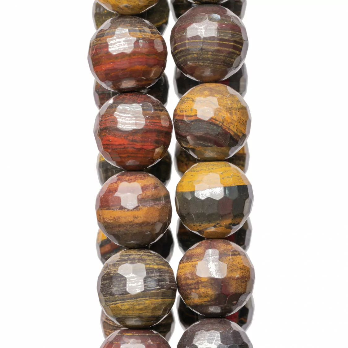 Occhio di Tigre Ferroso (Tigre di Ferro - Iron Tiger Eye) Perlina Tonda Sfaccettata 20mm-OCCHIO DI TIGRE FERROSO | Worldofjewel.com