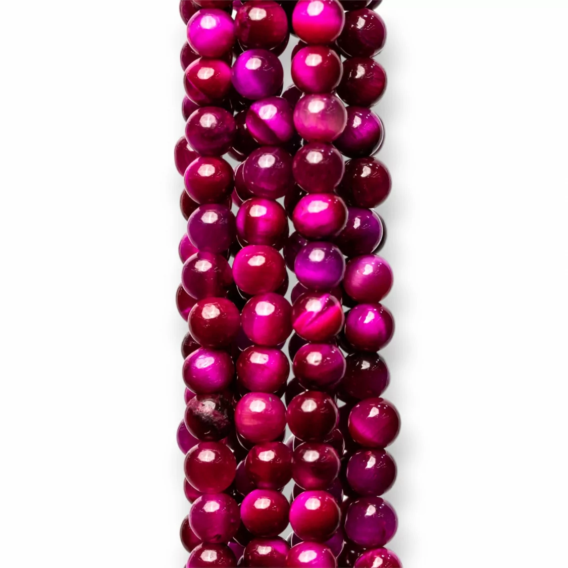 Occhio Di Tigre Fucsia Tondo Liscio 4mm-OCCHIO DI TIGRE FUCSIA | Worldofjewel.com