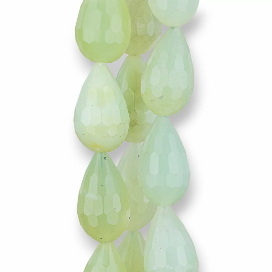 Giada (New Jade) Gocce Briolette Sfaccettate 18x30mm-GIADA (NEW JADE) | Worldofjewel.com