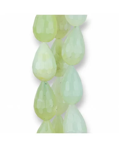 Giada (New Jade) Gocce Briolette Sfaccettate 18x30mm-GIADA (NEW JADE) | Worldofjewel.com