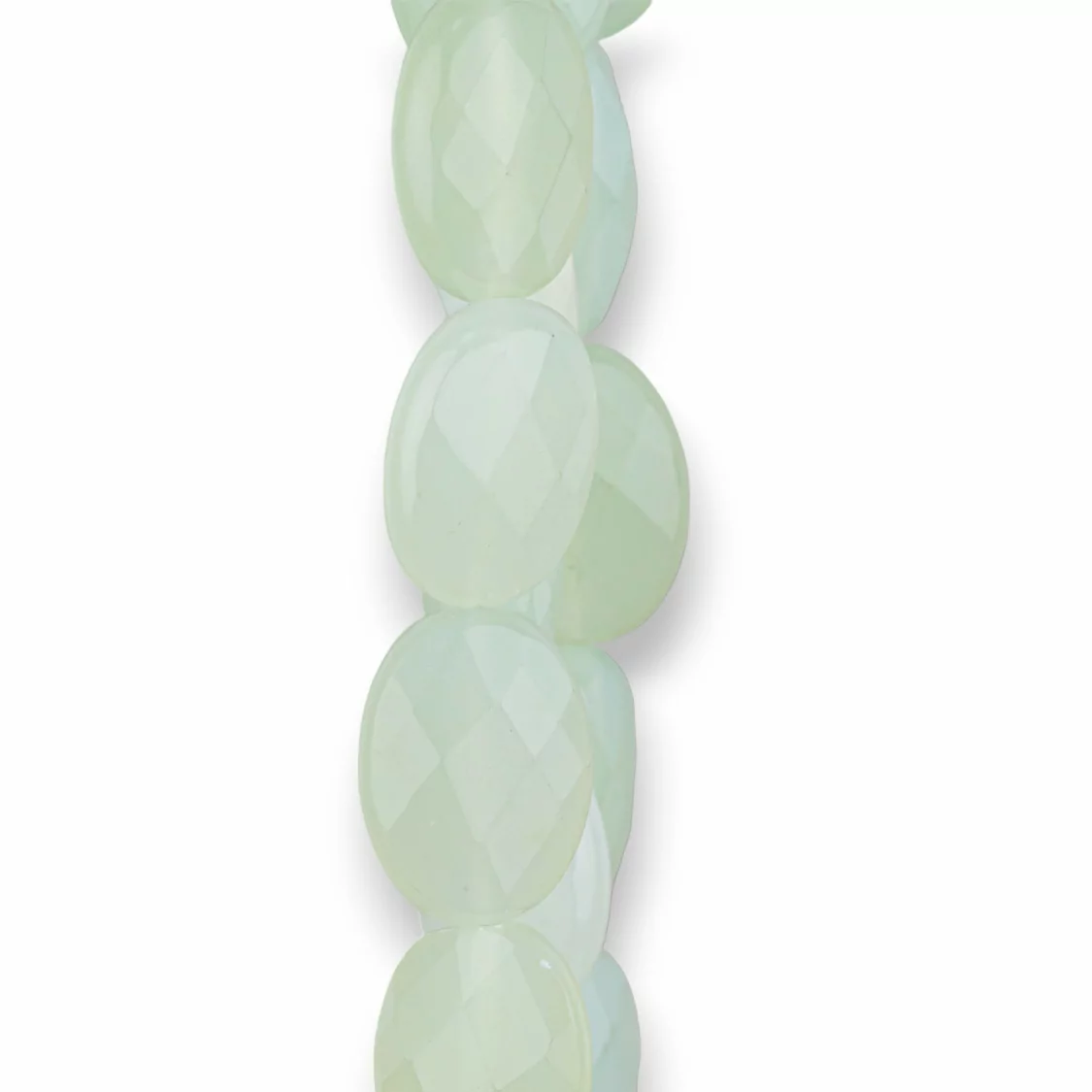 Giada (New Jade) Ovale Piatto Sfaccettato 15x20mm-GIADA (NEW JADE) | Worldofjewel.com