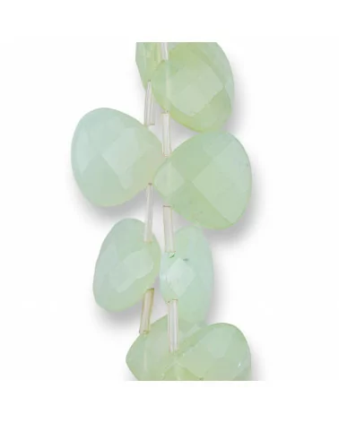 Giada (New Jade) Plettro Piatto Sfaccettato Con Foro Laterale 20mm-GIADA (NEW JADE) | Worldofjewel.com