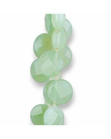 Giada (New Jade) Tondo Piatto Sfaccettato Foro Laterale 18mm-GIADA (NEW JADE) | Worldofjewel.com