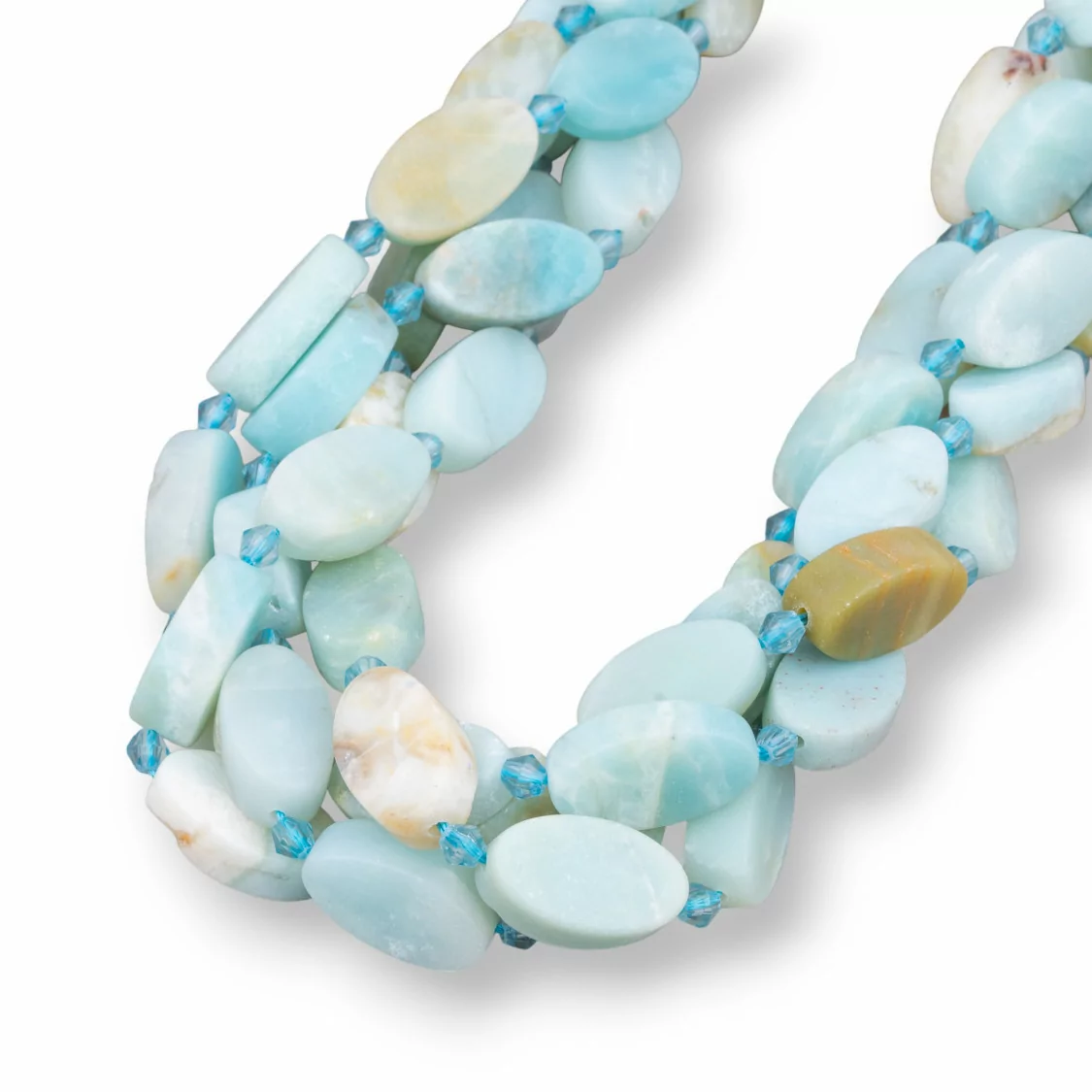 Amazzonite Ovale Piatto Satinato (Matte) 10-20mm-AMAZONITE CLASSICA | Worldofjewel.com