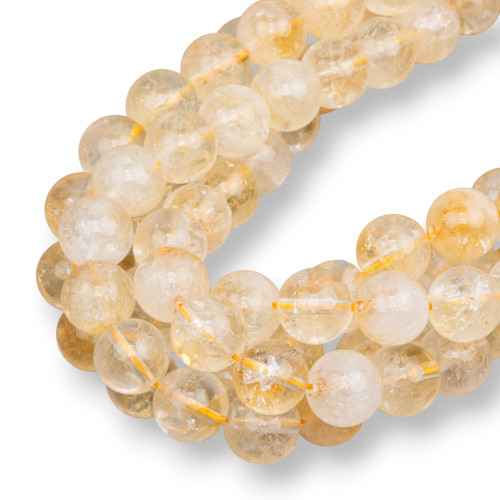 Citrine Quartz Clear Round Smooth 15mm