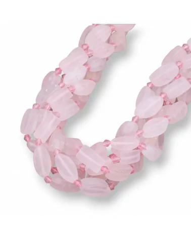 Quarzo Rosa Ovale Piatto Satinato (Matte) 10-16mm-QUARZO ROSA | Worldofjewel.com