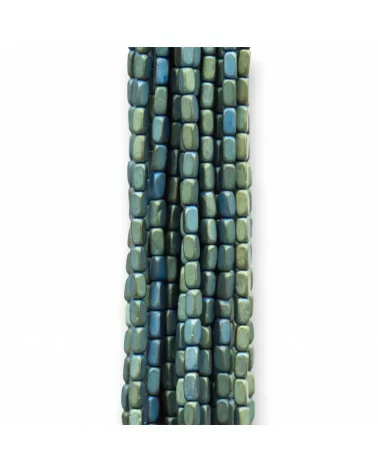 Ematite Satinato Opaco (Matte) Parallelepipedo 2x4mm Blu-EMATITE BLU | Worldofjewel.com