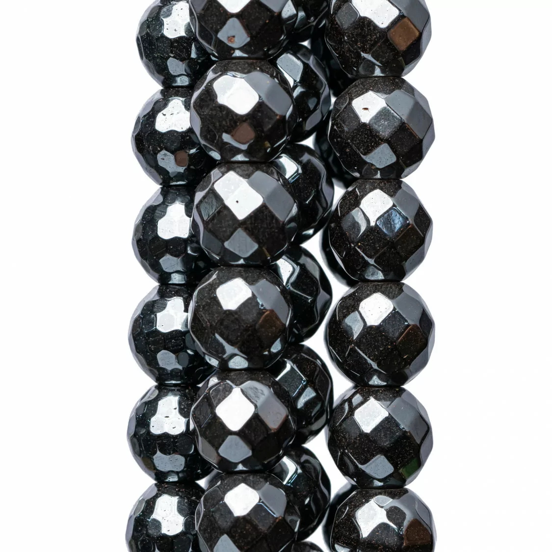 Ematite Naturale Perlina Tonda Sfaccettata 8mm-EMATITE NATURALE | Worldofjewel.com