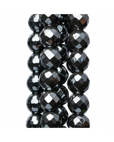 Ematite Naturale Perlina Tonda Sfaccettata 14mm-EMATITE NATURALE | Worldofjewel.com