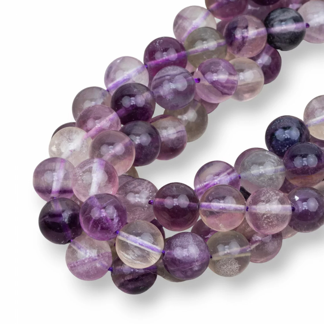 Fluorite Viola Tondo Liscio 14mm-FLUORITE VIOLA | Worldofjewel.com