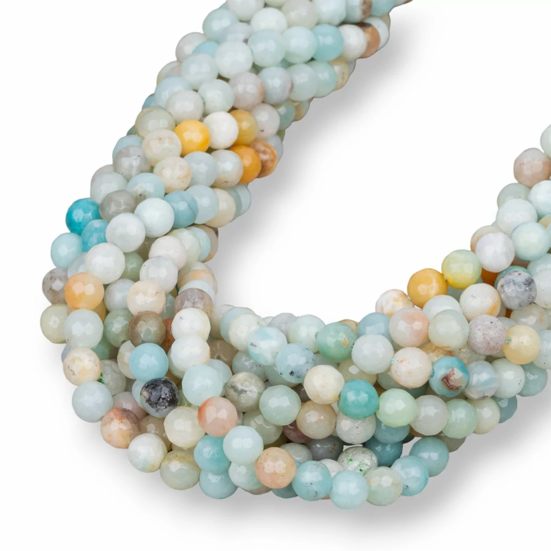 Amazzonite Multicolor Perlina Tonda Sfaccettata 6mm-AMAZONITE MULTICOLOR | Worldofjewel.com