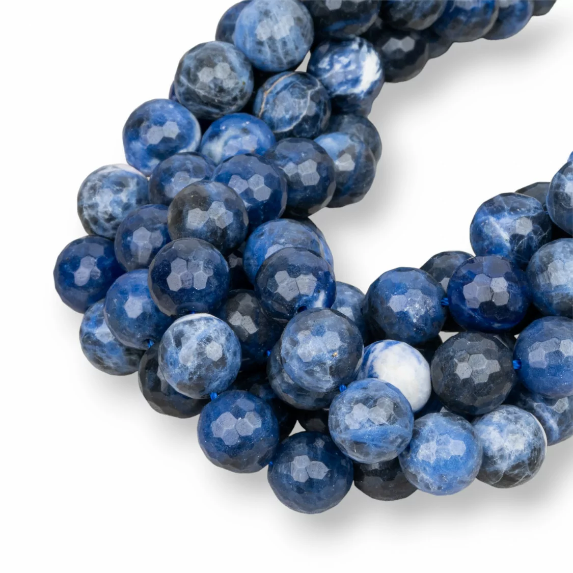 Sodalite Perlina Tonda Sfaccettata 16mm-SODALITE | Worldofjewel.com