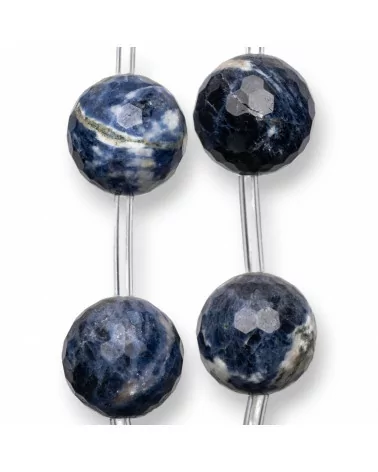 Sodalite Perlina Tonda Sfaccettata 25mm 8pz-SODALITE | Worldofjewel.com