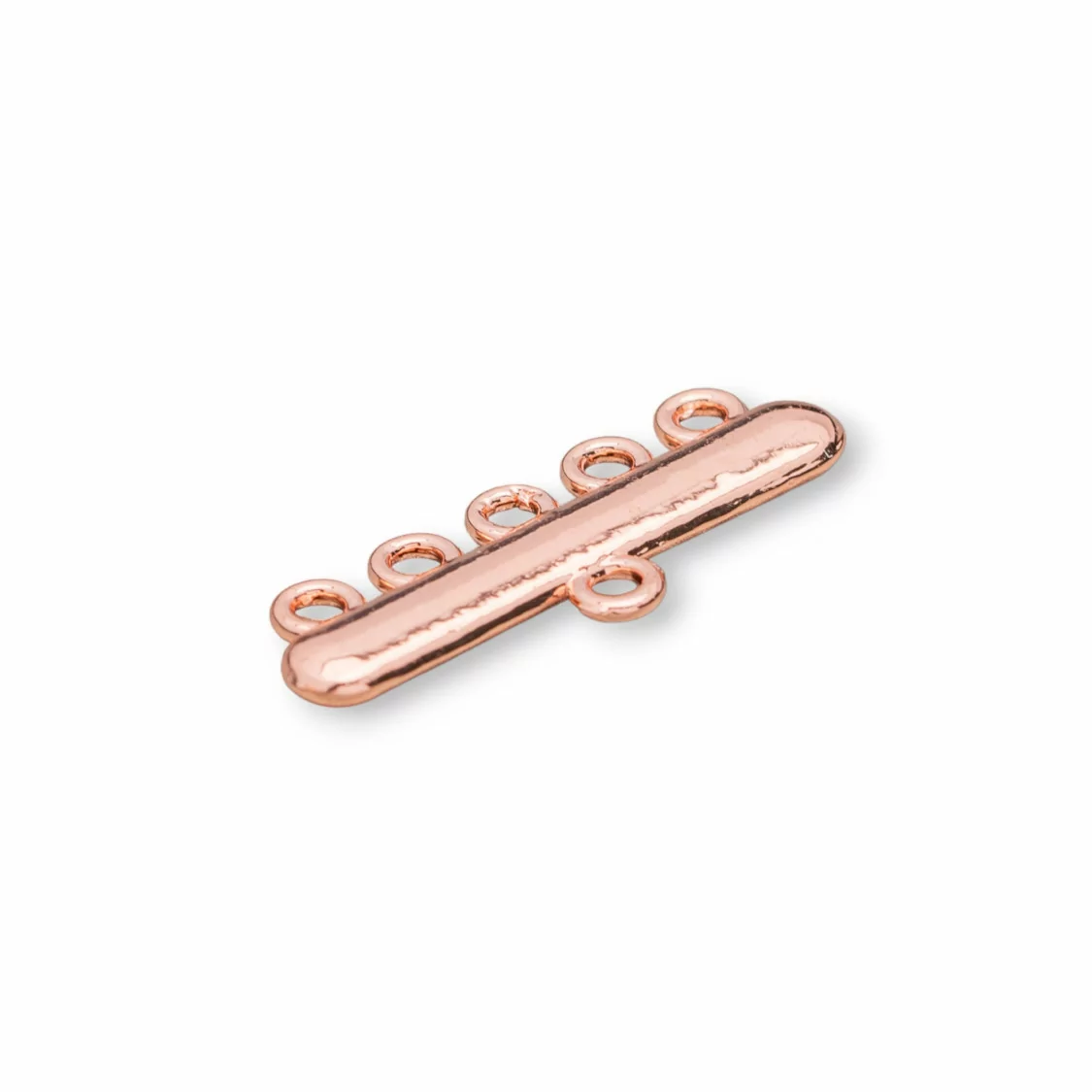 Barretta Multifilo Per Chiusura Di Ottone A 5 Fili 10x28mm 60pz Oro Rosa-CHIUSURE | Worldofjewel.com