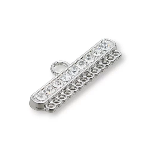 Barrette Finale Di Ottone A 13 File Con Strass 22pz Rodiato-CHIUSURE | Worldofjewel.com