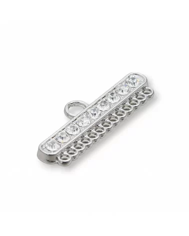 Barrette Finale Di Ottone A 13 File Con Strass 22pz Rodiato-CHIUSURE | Worldofjewel.com