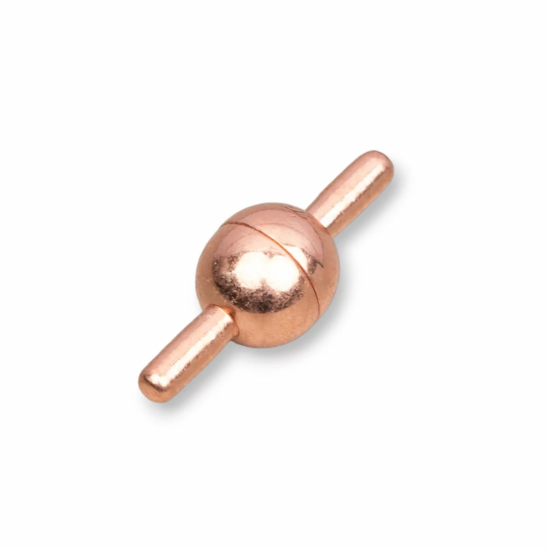 Chiusura Di Ottone Calamitata Tondo 8mm Per Tubolari da 2,5mm 14pz Oro Rosa-CHIUSURE DI OTTONE E BRONZO | Worldofjewel.com