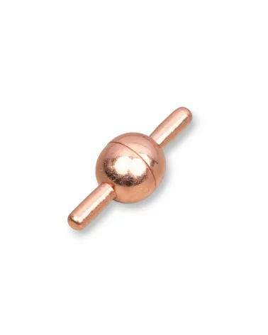 Chiusura Di Ottone Calamitata Tondo 8mm Per Tubolari da 2,5mm 14pz Oro Rosa-CHIUSURE DI OTTONE E BRONZO | Worldofjewel.com