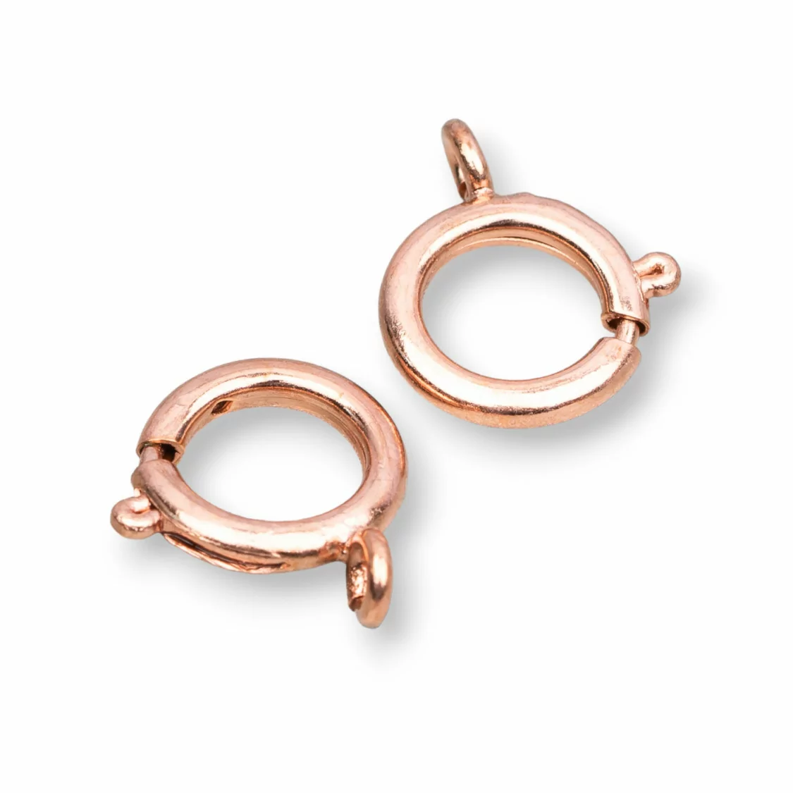 Chiusura di Ottone Molla 10mm 80pz Oro Rosa-CHIUSURE DI OTTONE E BRONZO | Worldofjewel.com