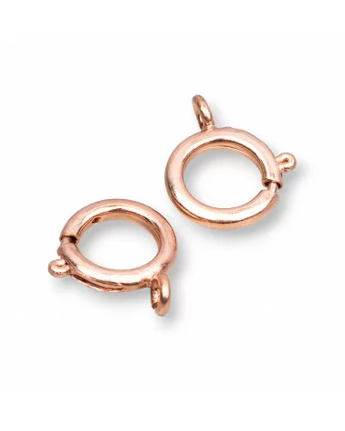 Chiusura di Ottone Molla 10mm 80pz Oro Rosa-CHIUSURE DI OTTONE E BRONZO | Worldofjewel.com