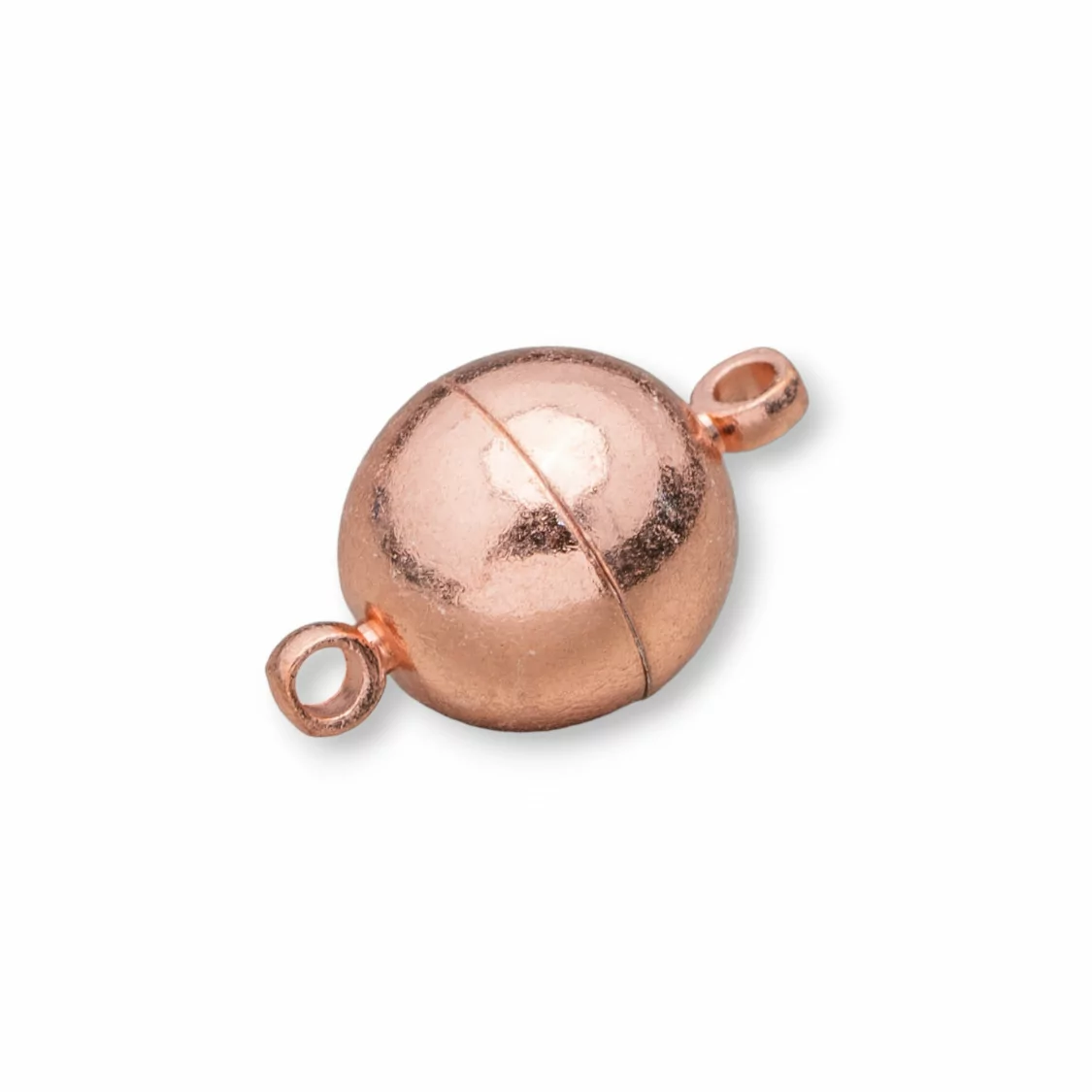 Chiusura Di Ottone Tondo A Calamita 10mm 26pz Oro Rosa-CHIUSURE DI OTTONE E BRONZO | Worldofjewel.com