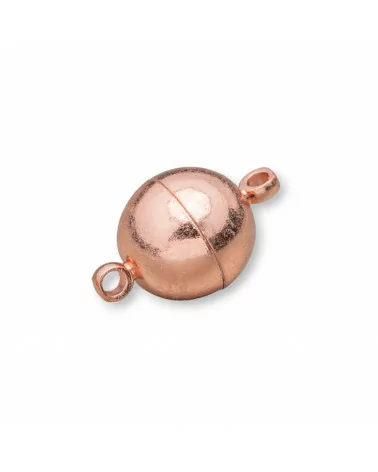 Chiusura Di Ottone Tondo A Calamita 10mm 26pz Oro Rosa-CHIUSURE DI OTTONE E BRONZO | Worldofjewel.com