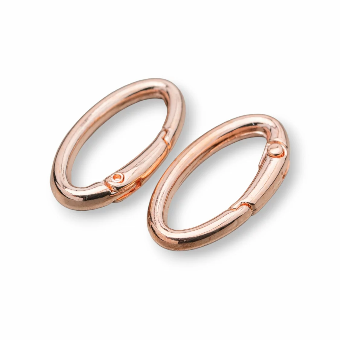 Chiusura Gancio di Ottone Ovale 16x32mm 25pz Oro Rosa-CHIUSURE DI OTTONE E BRONZO | Worldofjewel.com