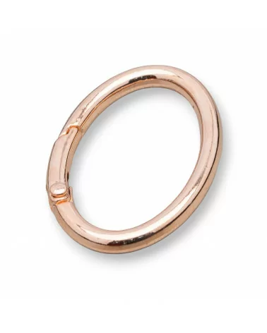 Chiusura Gancio di Ottone Ovale 30x50mm 12pz Oro Rosa-CHIUSURE DI OTTONE E BRONZO | Worldofjewel.com