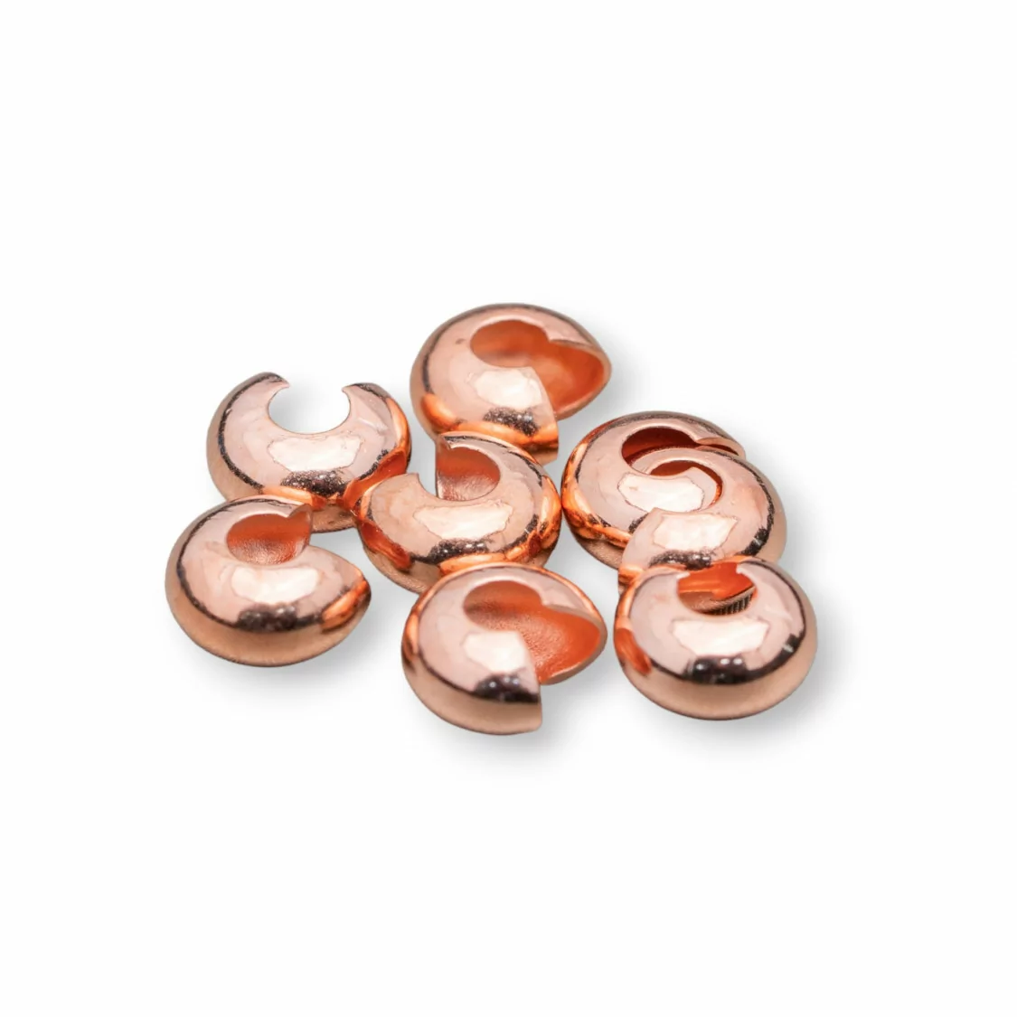 Coprinodo Di Ottone Rondelle 3,5x2,5mm 80gr Oro Rosa-COPRINODI | Worldofjewel.com