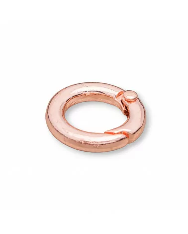 Chiusura Gancio di Ottone Tondo 27mm A Scatto 20pz Oro Rosa-CHIUSURE DI OTTONE E BRONZO | Worldofjewel.com