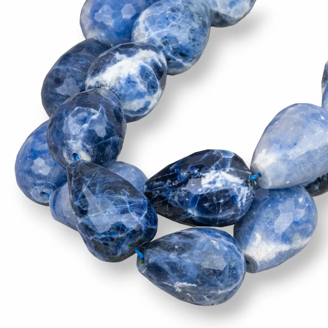 Sodalite Gocce Briolette Sfaccettate 20x30mm-SODALITE | Worldofjewel.com