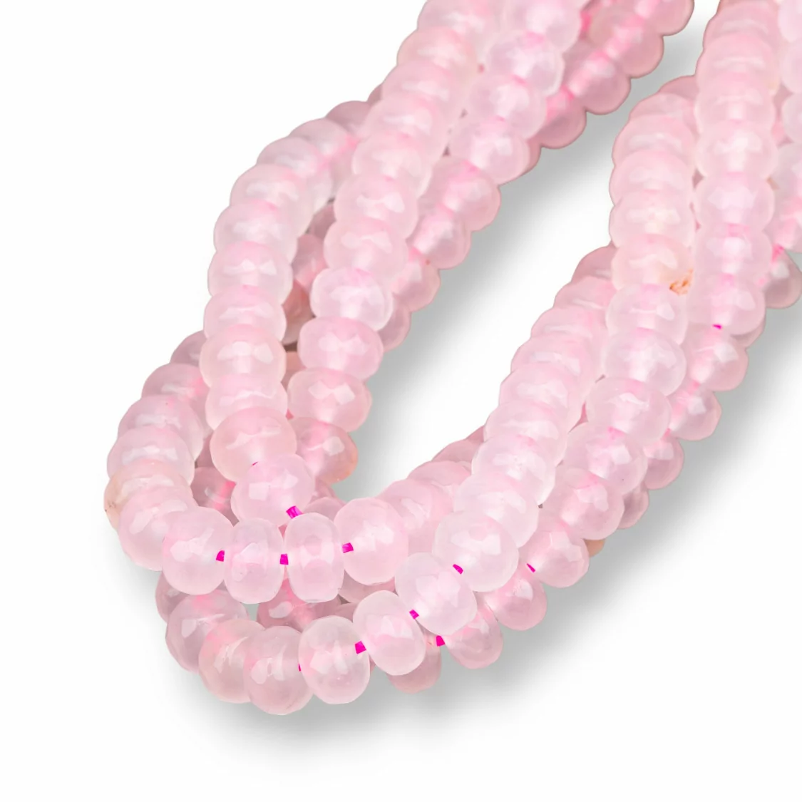 Giada Rosa Trasparente Rondelle Sfaccettate 8x5mm-GIADA ROSA | Worldofjewel.com