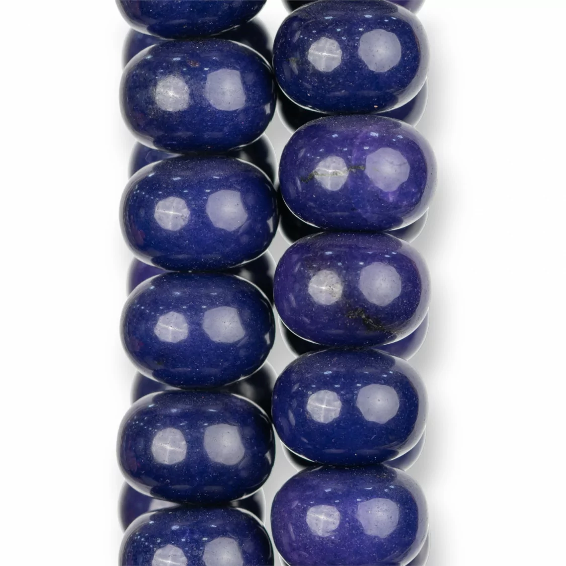 Giada Blu Lapis Rondelle Lisce 20x15mm Violaceo-GIADA BLU | Worldofjewel.com