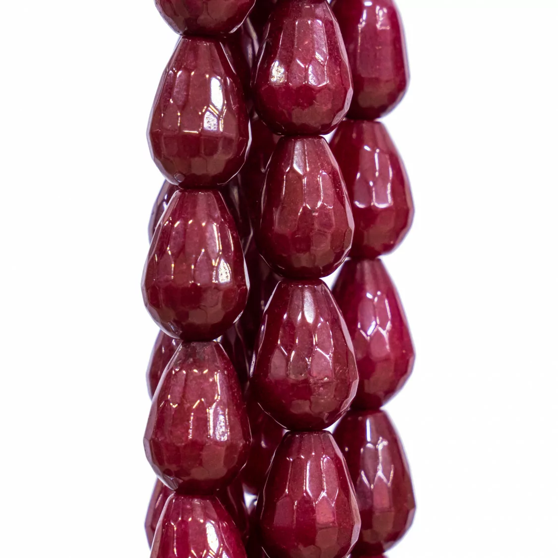 Giada Rubellite Gocce Briolette Sfaccettate 10x14mm-GIADA RUBELLITE | Worldofjewel.com