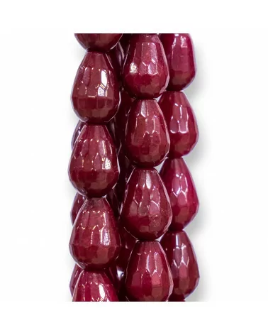 Giada Rubellite Gocce Briolette Sfaccettate 13x18mm-GIADA RUBELLITE | Worldofjewel.com