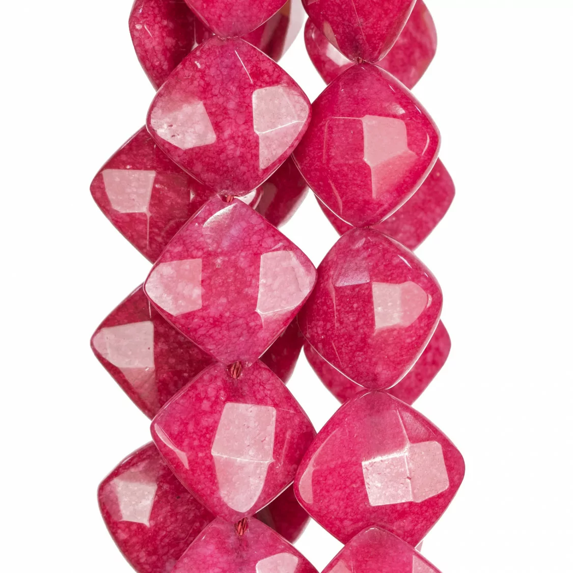 Giada Rubellite Rombo Perlina Tonda Sfaccettata 20mm Chiaro-GIADA RUBELLITE | Worldofjewel.com