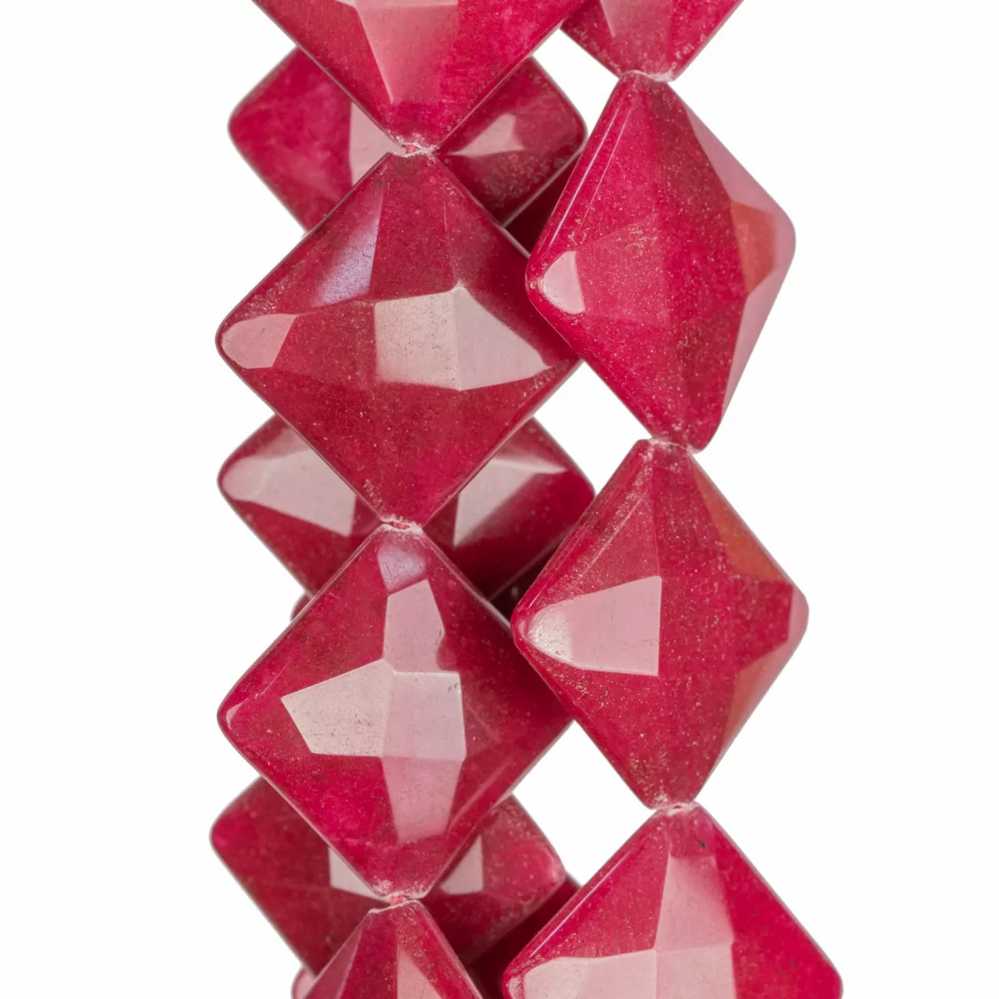 Giada Rubellite Rombo Perlina Tonda Sfaccettata 25mm-GIADA RUBELLITE | Worldofjewel.com