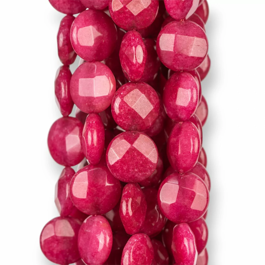 Giada Rubellite Tondo Liscio Piatto Sfaccettato 12mm-GIADA RUBELLITE | Worldofjewel.com