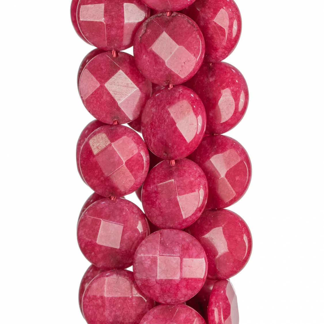 Giada Rubellite Tondo Liscio Piatto Sfaccettato 14mm Chiaro Fucsia-GIADA RUBELLITE | Worldofjewel.com