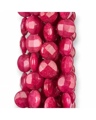 Giada Rubellite Tondo Liscio Piatto Sfaccettato 15mm-GIADA RUBELLITE | Worldofjewel.com