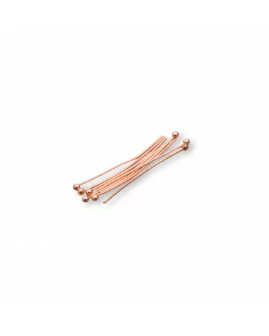 Chiodini Spilli Di Ottone Con Base Tonda 0,5x20mm 80gr Oro Rosa-CHIODINI A PALLINA | Worldofjewel.com