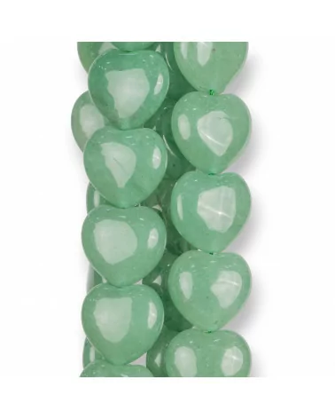 Avventurina Verde Cuore Piatto 18mm-AVVENTURINA VERDE | Worldofjewel.com