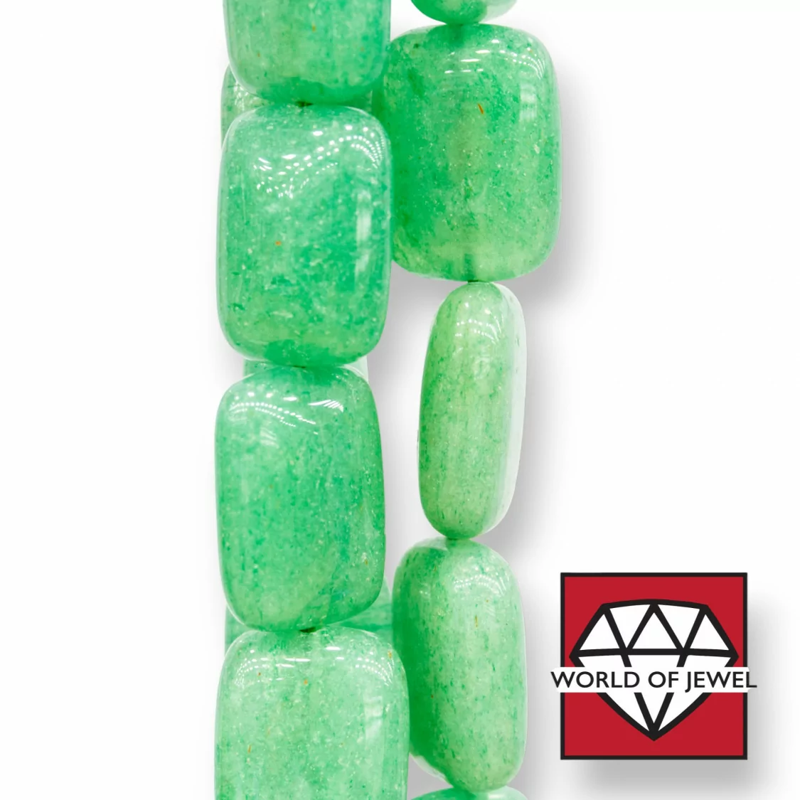 Avventurina Verde Rettangolo Piatto 10x14mm-AVVENTURINA VERDE | Worldofjewel.com