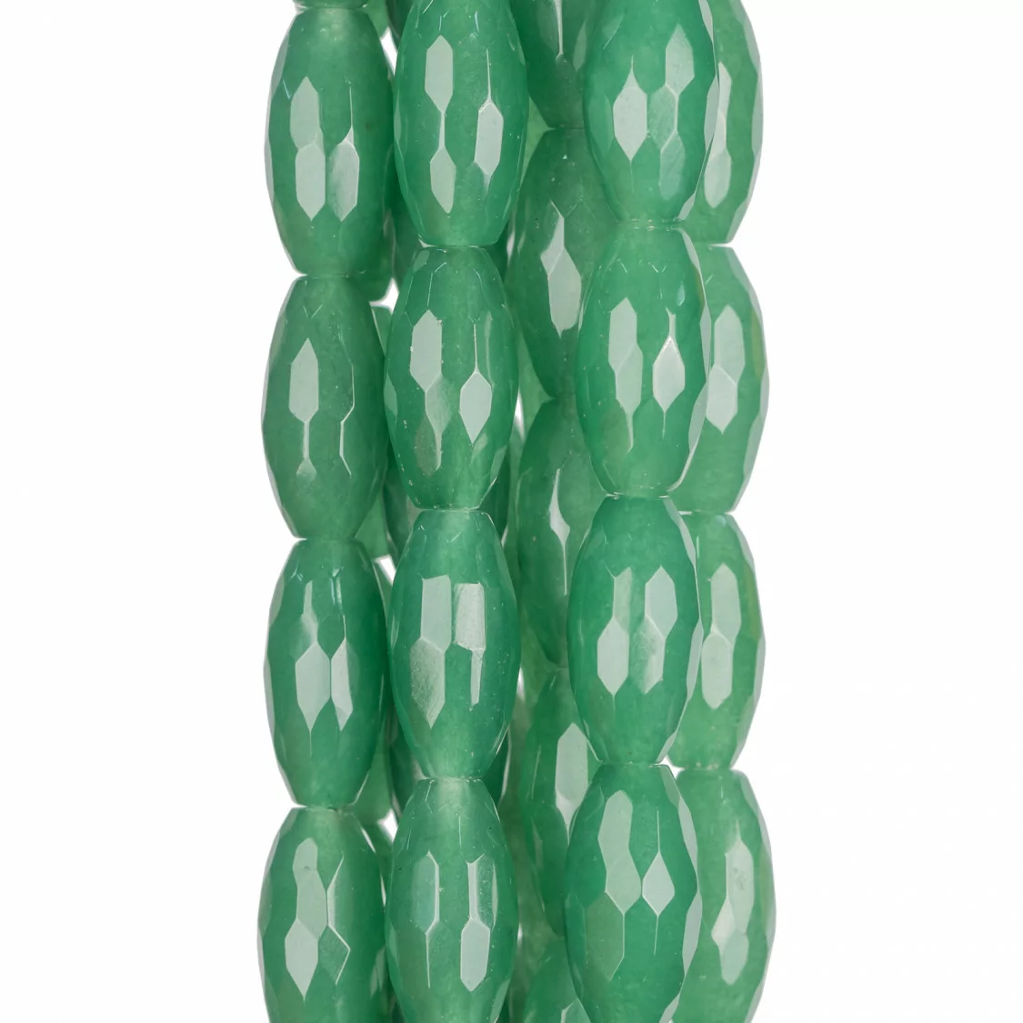 Avventurina Verde Riso Sfaccettato 10x20mm-AVVENTURINA VERDE | Worldofjewel.com