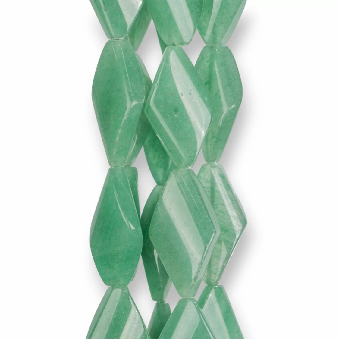 Avventurina Verde Rombo Piatto Twist 17x29mm-AVVENTURINA VERDE | Worldofjewel.com