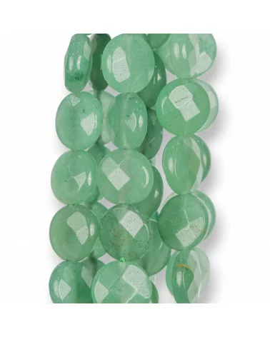 Avventurina Verde Tondo Piatto Sfaccettato 12mm Scuro-AVVENTURINA VERDE | Worldofjewel.com