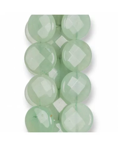 Avventurina Verde Tondo Piatto Sfaccettato 20mm-AVVENTURINA VERDE | Worldofjewel.com