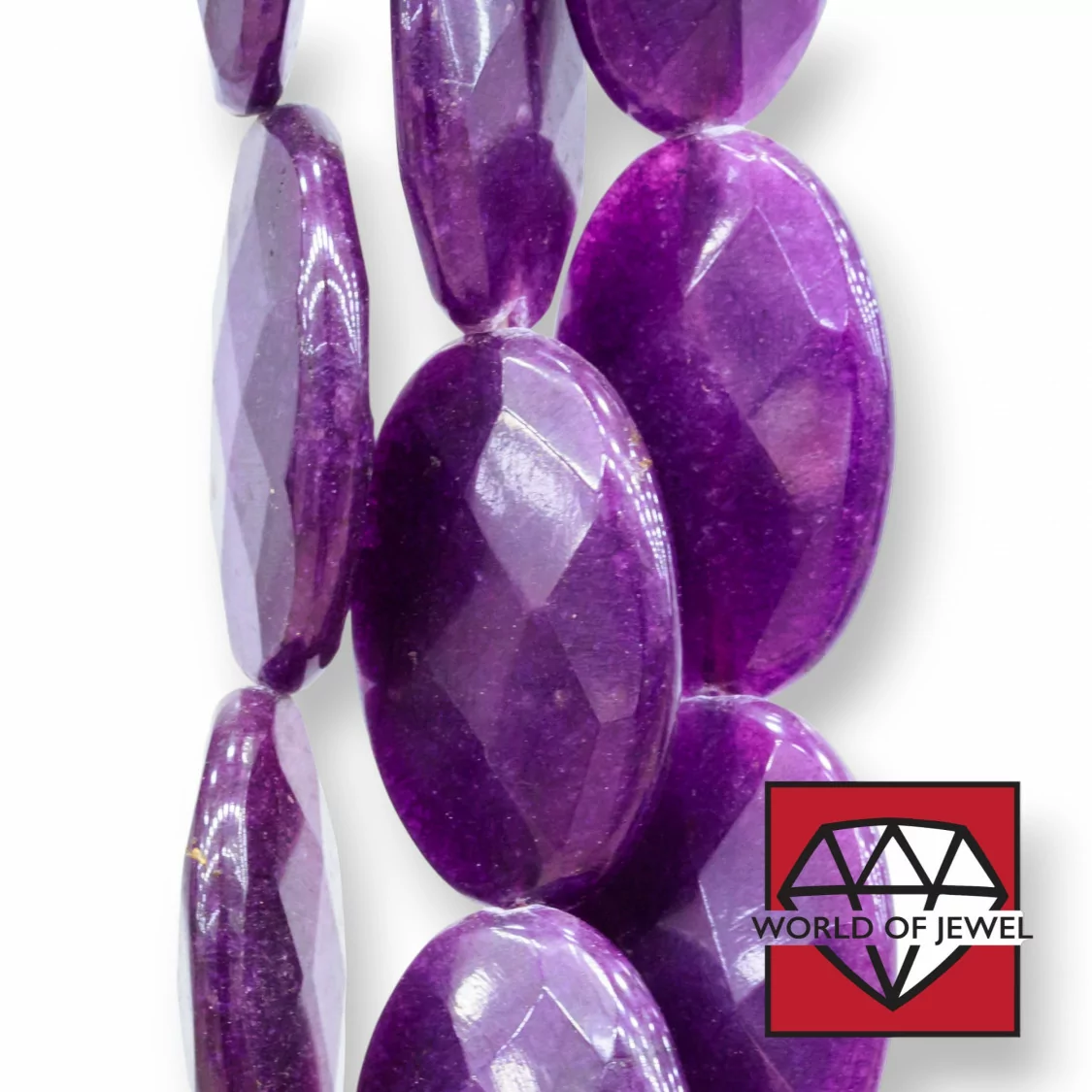 Giada Viola Ovale Piatto Sfaccettato 23x33mm-GIADA VIOLA | Worldofjewel.com